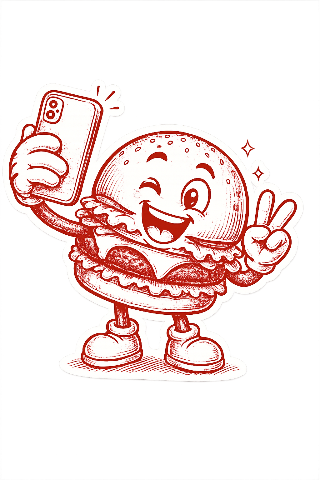 CRAV burger selfie — fresh smashed patty